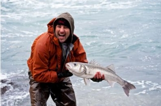  ¡Cachó una lubina!